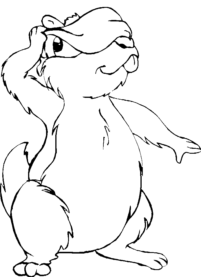 Plansa de colorat cu Marmota 32 26